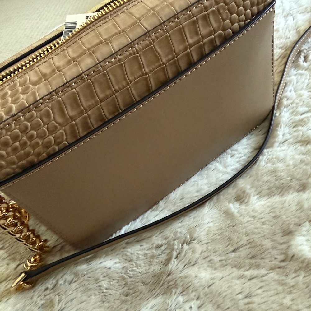 MICHAEL KORS Jet Set Medium Crocodile Embossed Leather Crossbody NWT - Picture 4 of 6
